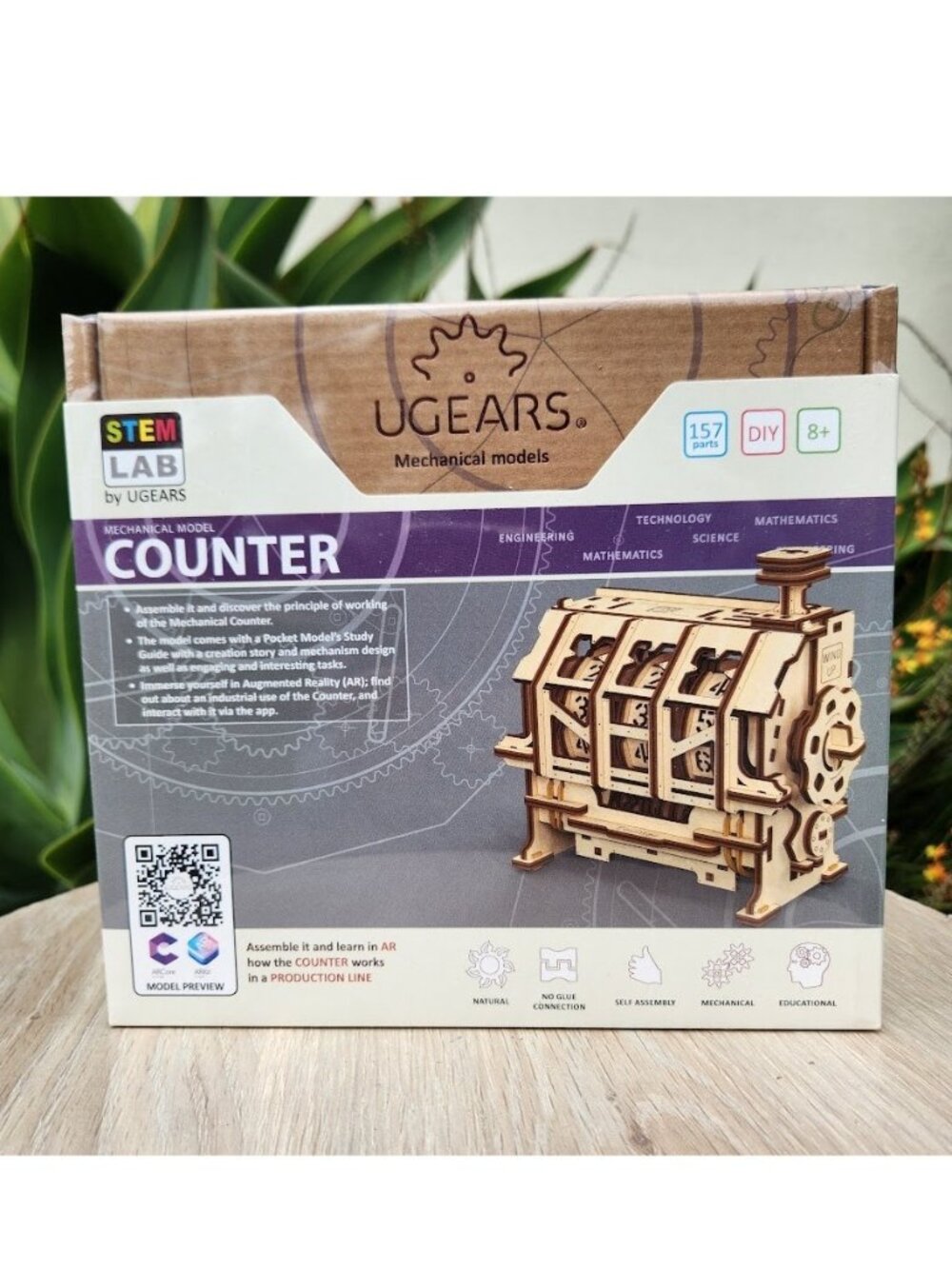 New UGEARS STEM Lab Counter 3D Mechanical Wooden Model Kit (Sealed) Puzzle Wood
